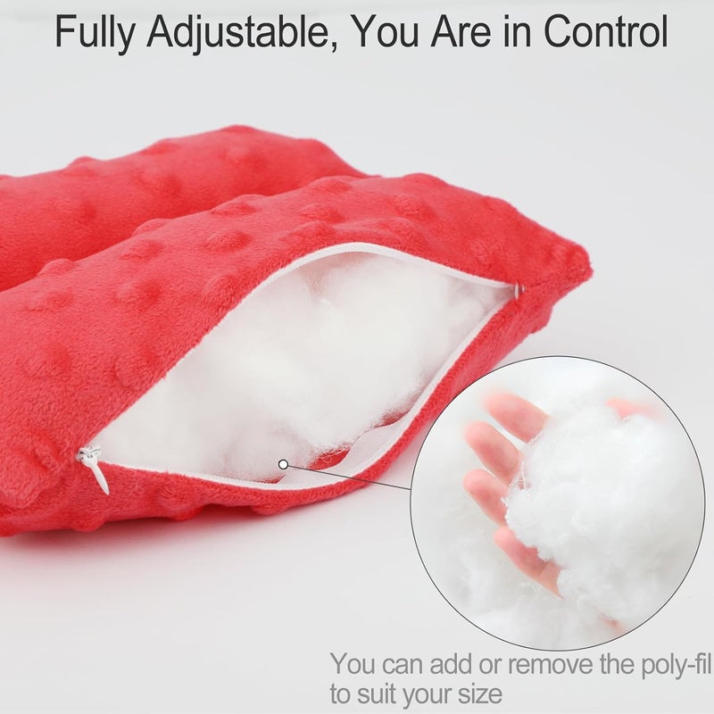 HapiPoppy Port Pillows Chemo Port Pillow for Seatbelt Pacemaker Chest Protector Chemo Patients Cancer Open-Heart Incision Recovery Post Surgery Support Cushion Gifts Women Minky Dot Red - Image 5